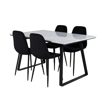 Spisegruppe Venture Home Estelle 140 med 4 Phoi Stoler