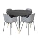 Spisegruppe Venture Home Dipp Ø115 cm med 4 Comfort Stoler
