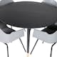 Spisegruppe Venture Home Dipp Ø115 cm med 4 Comfort Stoler