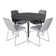 Spisegruppe Venture Home Dipp Ø115 cm med 4 Muce Stoler