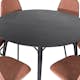 Spisegruppe Venture Home Dipp Ø115 cm med 6 Polar Snurr Stoler