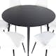 Spisegruppe Venture Home Dipp Ø115 cm med 6 Polar Stoler