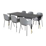 Spisegruppe Venture Home Dipp med 6 Comfort Stoler