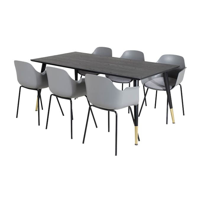 Spisegruppe Venture Home Dipp med 6 Comfort Stoler