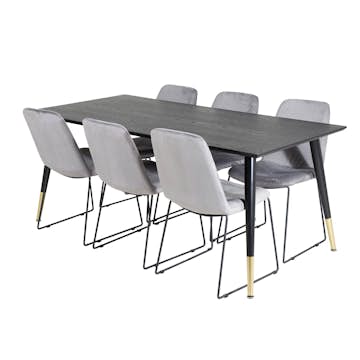 Spisegruppe Venture Home Dipp med 6 Muce Stoler