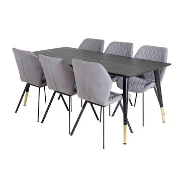 Spisegruppe Venture Home Dipp med 6 Gemma Stoler