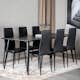 Spisegruppe Venture Home Dipp med 6 Slim Stoler