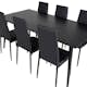 Spisegruppe Venture Home Dipp med 6 Slim Stoler