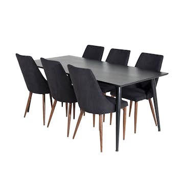 Spisegruppe Venture Home Dipp med 6 Leone Stoler