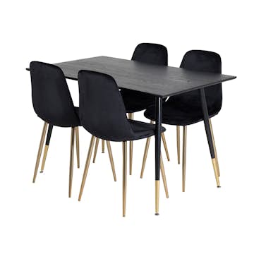 Spisegruppe Venture Home Dipp med 4 Polar Stoler