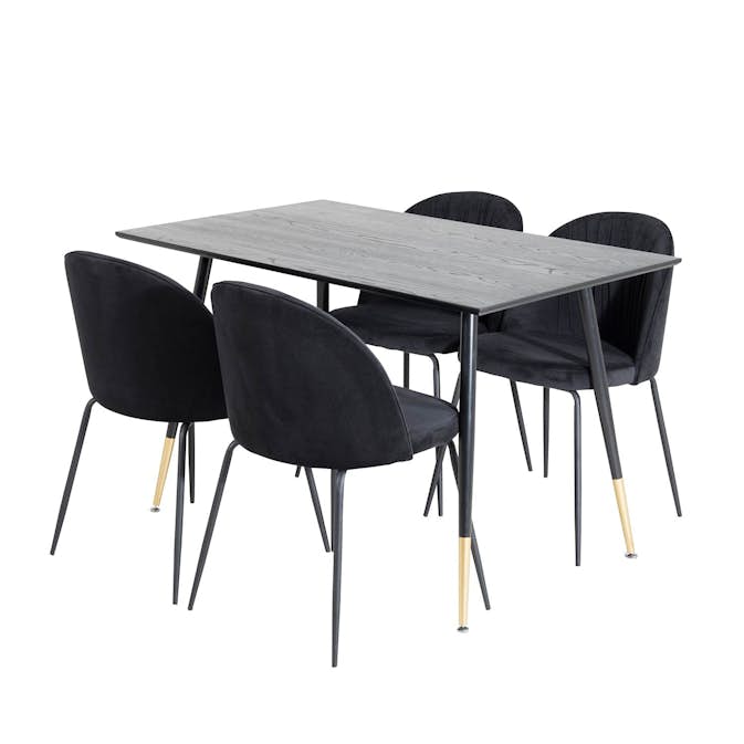 Spisegruppe Venture Home Dipp med 4 Wrinkles Stoler