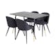 Spisegruppe Venture Home Dipp med 4 Velvet Stoler