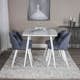 Spisegruppe Venture Home Pobbie med 4 Valentina Stoler Polyester