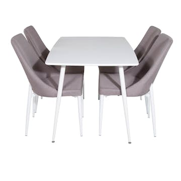 Spisegruppe Venture Home Pobbie med 4 Laura Stoler Polyester