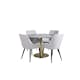 Spisegruppe Venture Home Estelle med 4 Plake Stoler Polyester
