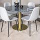 Spisegruppe Venture Home Estelle med 4 Phoi Stoler Polyester