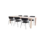 Spisegruppe Venture Home Shy med 6 Aris Spisestoler