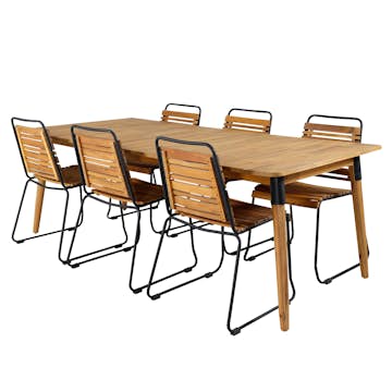 Spisegruppe Venture Home Julle med 6 Boy Spisestoler