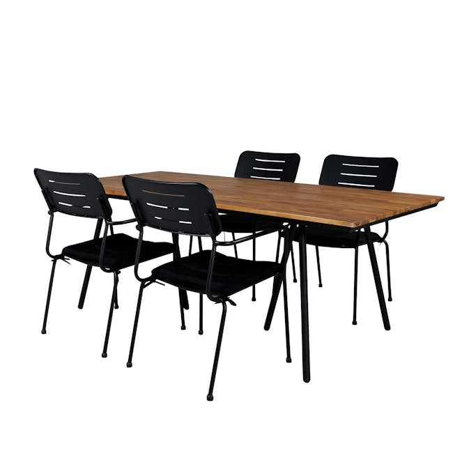 Spisegruppe Venture Home Chane med 4 Nime Spisestoler