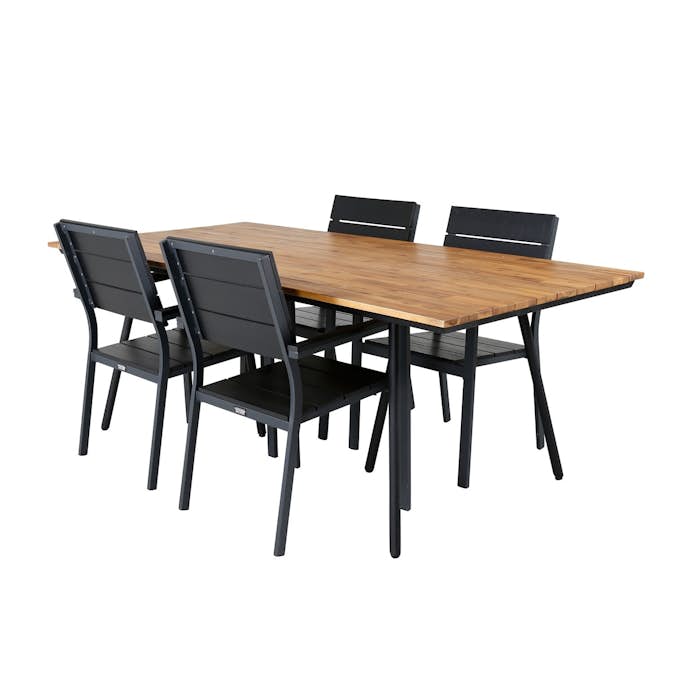 Spisegruppe Venture Home Chane med 4 Lede Stablebare Spisestoler