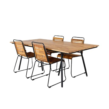 Spisegruppe Venture Home Chane med 4 Billy Spisestoler