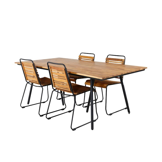 Spisegruppe Venture Home Chane med 4 Billy Spisestoler