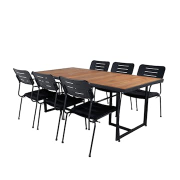 Spisegruppe Venture Home King med 6 Nime Spisestoler