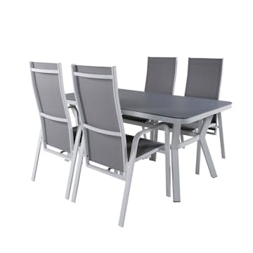 Spisegruppe Venture Home Vyn Hvit med 4 Curz Spisestoler