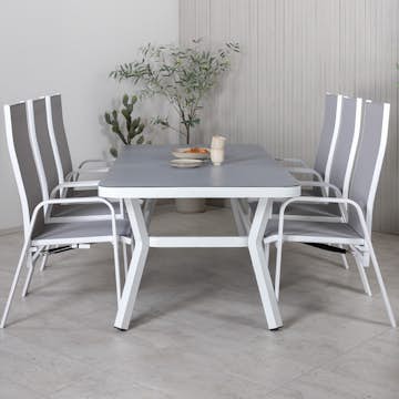 Spisegruppe Venture Home Virya 160x90 med 6 Copacabana ReclinerStoler