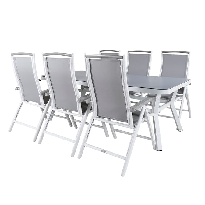 Spisegruppe Venture Home Virya 160x90 cm med 6 Albany Spisestoler