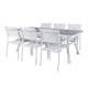 Spisegruppe Venture Home Virya 160x90 med 6 Santorini Stablestoler