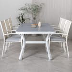 Spisegruppe Venture Home Virya 160x90 med 6 Anna Spisestoler