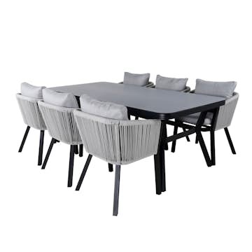 Spisegruppe Venture Home Vyn med 6 Vyn Spisestoler