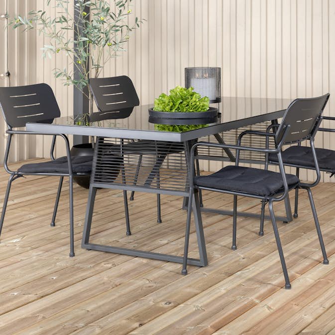 Spisegruppe Venture Home Douglas med 4 Night Spisestoler