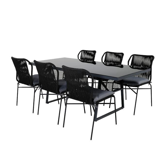 Spisegruppe Venture Home Douglas med 6 Jefferson Stablebare Spisestoler