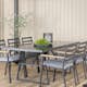 Spisegruppe Venture Home Douglas med 6 Brasilia Stablebare Lenestoler