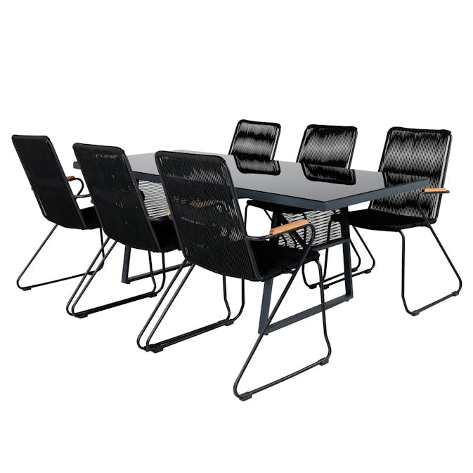 Spisegruppe Venture Home Douglas med 6 Berfin Spisestoler