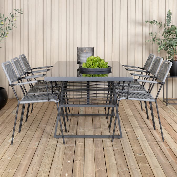 Spisegruppe Venture Home Douglas med 6 Leon Spisestoler