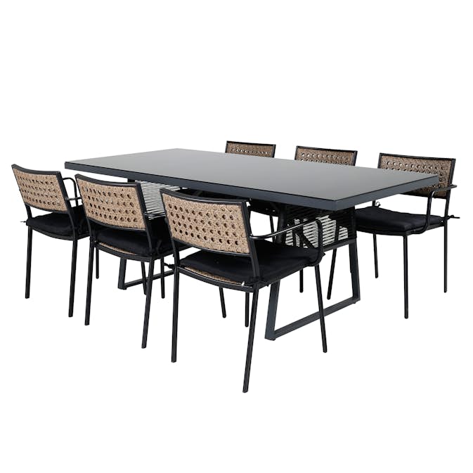 Spisegruppe Venture Home Douglas med 6 Peoria Spisestoler