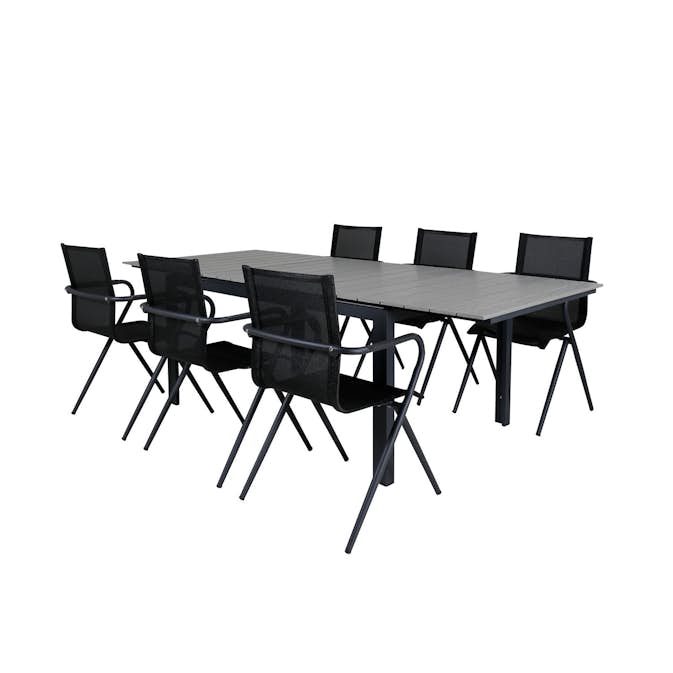 Spisegruppe Venture Home Lova 160 med 6 Aspen Spisestoler