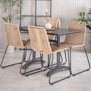 Spisegruppe Venture Home Denver med 4 Lindos Stoler