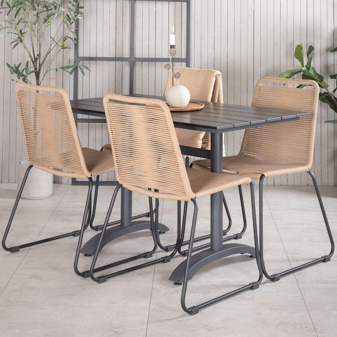 Spisegruppe Venture Home Denver med 4 Lindos Stoler