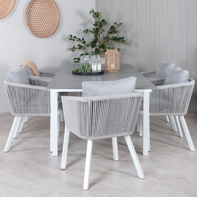 Spisegruppe Venture Home Lova med 6 Virya Spisestoler