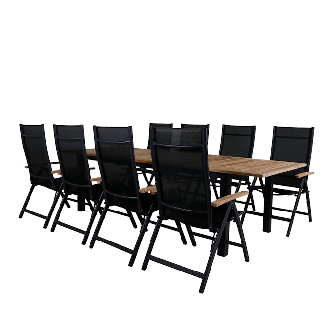 Spisegruppe Venture Home Perla med 8 Perla Posisjonsstoler