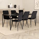 Spisegruppe Venture Home Paris med 6 Walerina Stoler