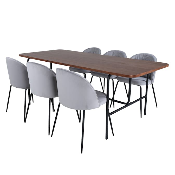 Spisegruppe Venture Home Chicago med 6 Wrigley Stoler