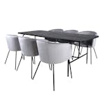 Spisegruppe Venture Home Chicago med 6 Bergen Stoler
