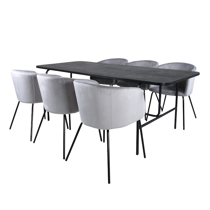 Spisegruppe Venture Home Chicago med 6 Bergen Stoler