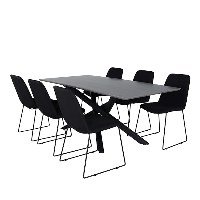 Spisegruppe Venture Home Piata med 6 Muscot Stoler