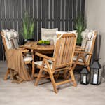 Spisegruppe Venture Home Kenya 180-240x120 Teak med 6 Kenya PositionsLenestoler